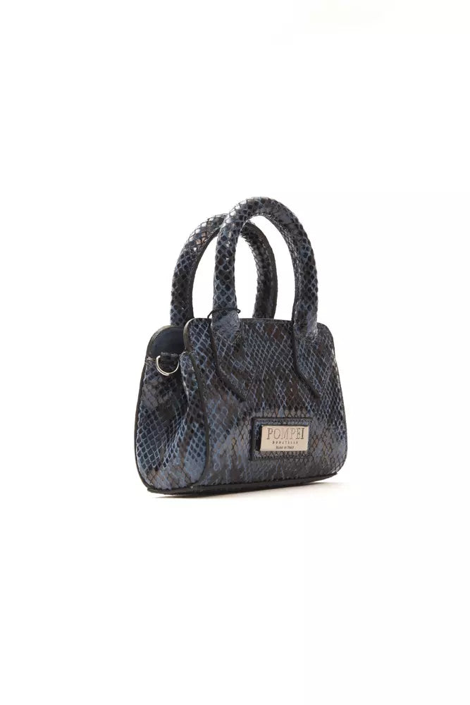 Pompei Donatella Blue Leather Women Handbag - KALAJ