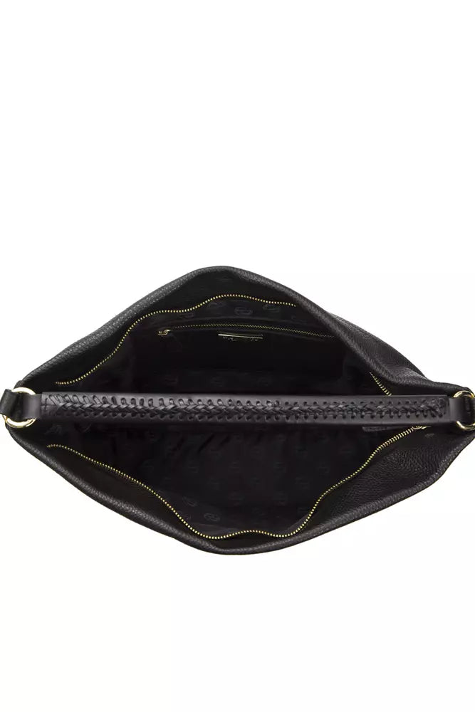 Pompei Donatella Black Leather Women Shoulder Bag - KALAJ