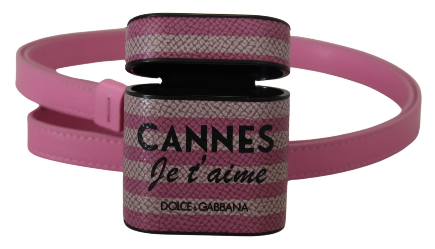 Dolce & Gabbana Chic Leather AirPods Case in Pink - KALAJ