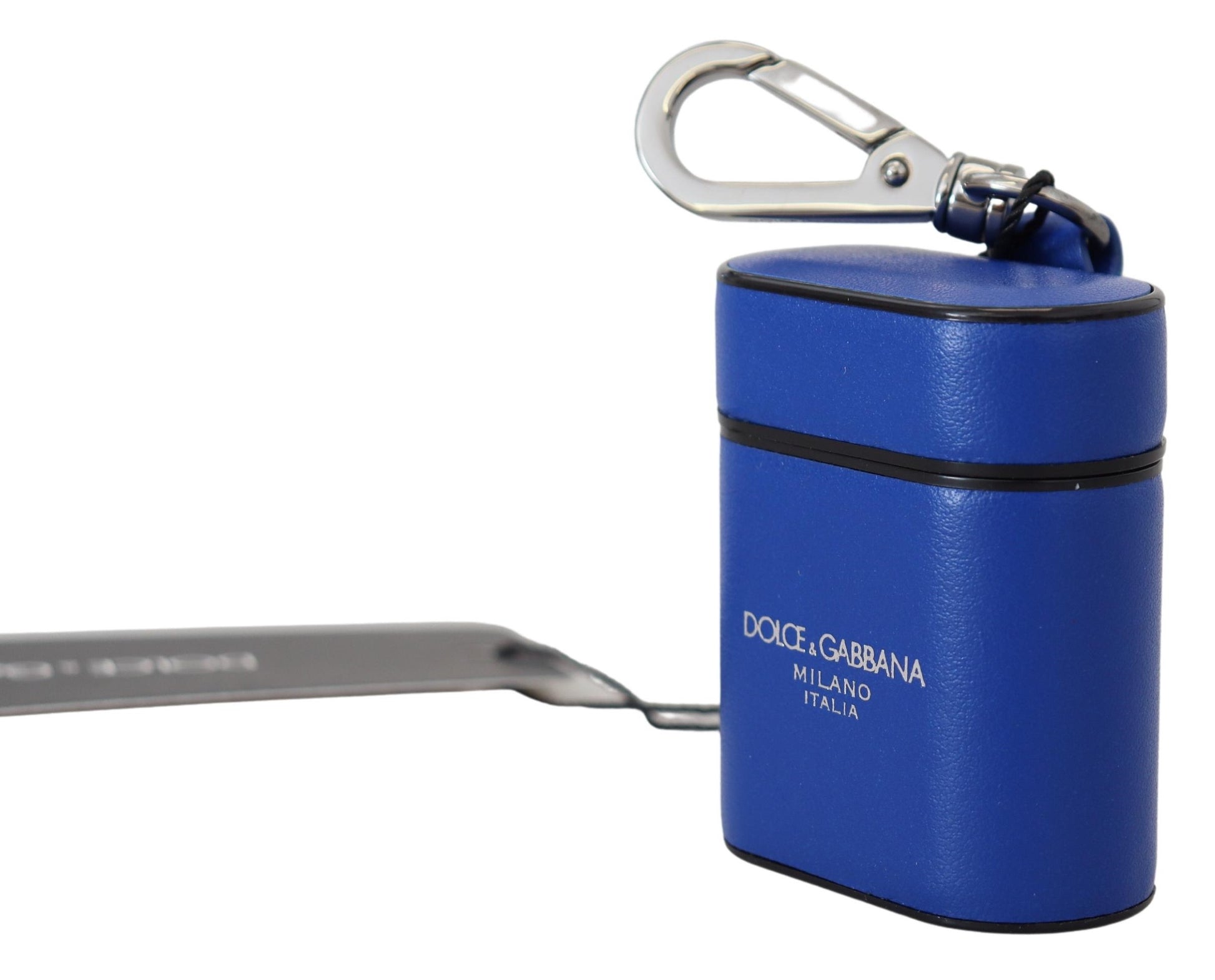 Dolce & Gabbana Elegant Blue Leather Airpods Case - KALAJ