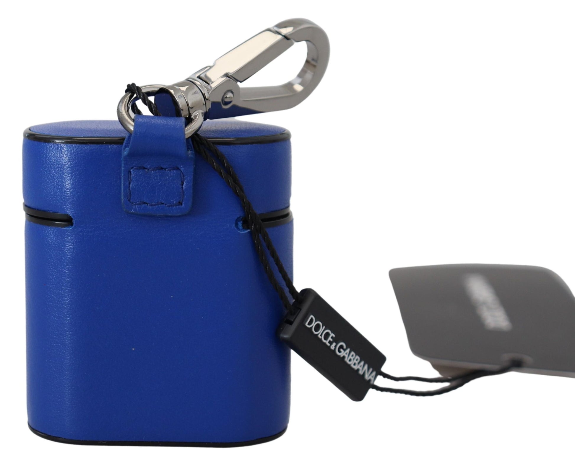 Dolce & Gabbana Elegant Blue Leather Airpods Case - KALAJ