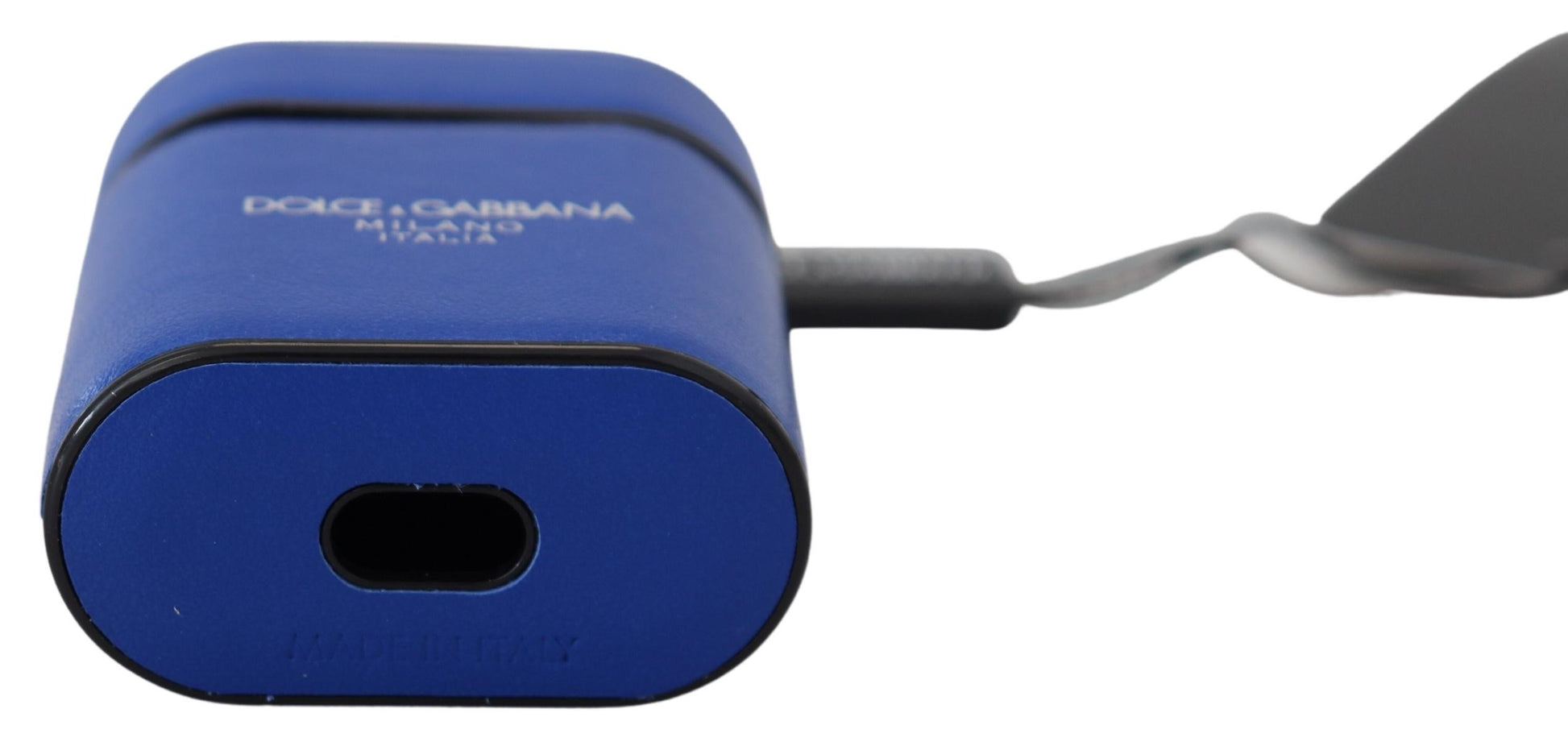 Dolce & Gabbana Elegant Blue Leather Airpods Case - KALAJ