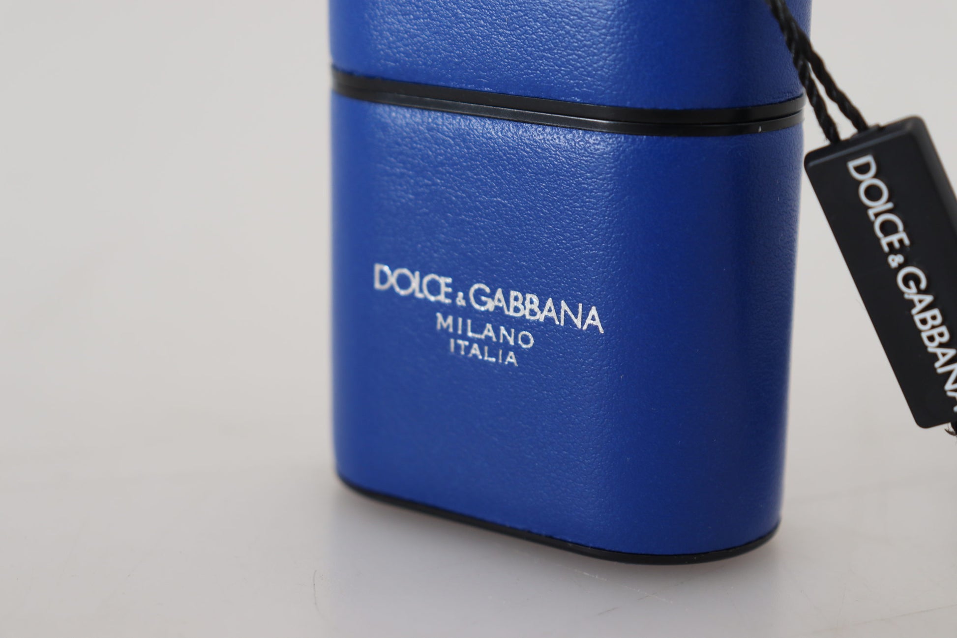 Dolce & Gabbana Elegant Blue Leather Airpods Case - KALAJ