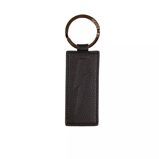 Neil Barrett "Black Leather Men Keychain" - KALAJ