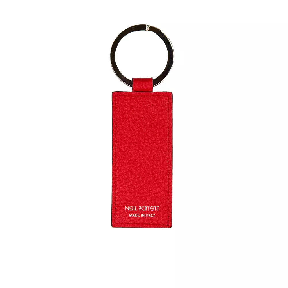 Neil Barrett Red Leather Men Keychain - KALAJ