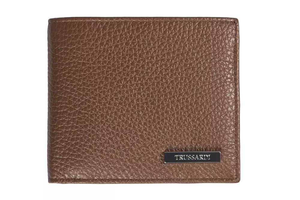 Trussardi Brown Leather Men's Wallet - KALAJ