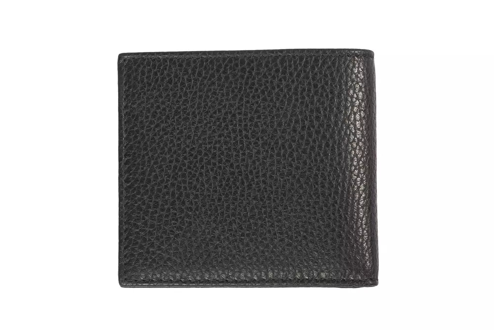 Trussardi Black Leather Men Wallet - KALAJ