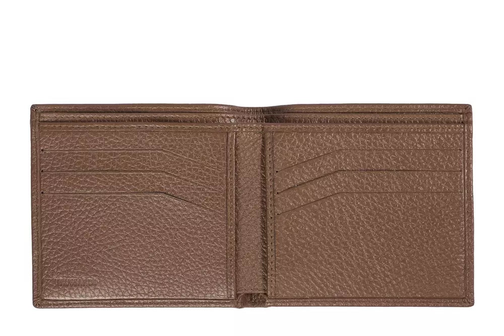 Trussardi Brown Leather Men Wallet - KALAJ