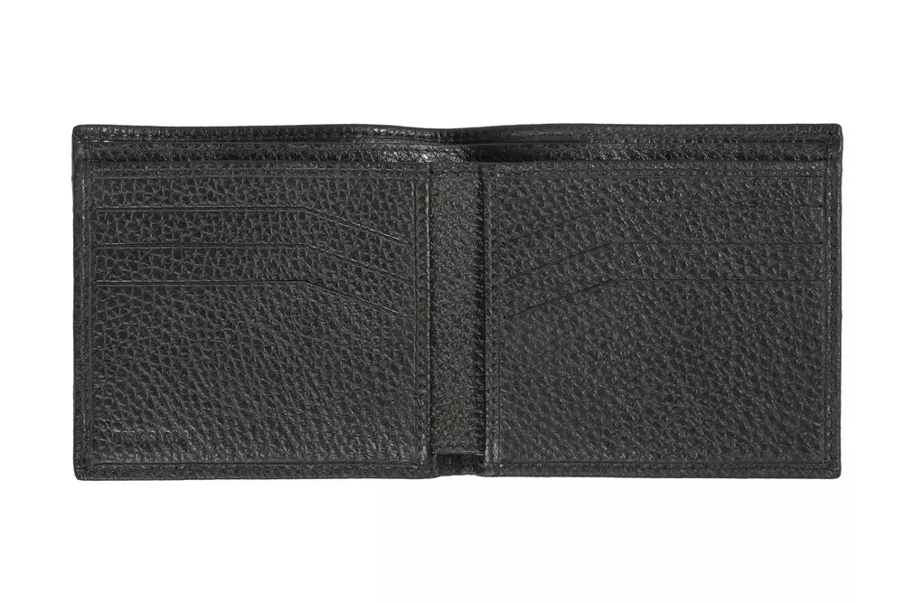 Trussardi Black Leather Men Wallet - KALAJ