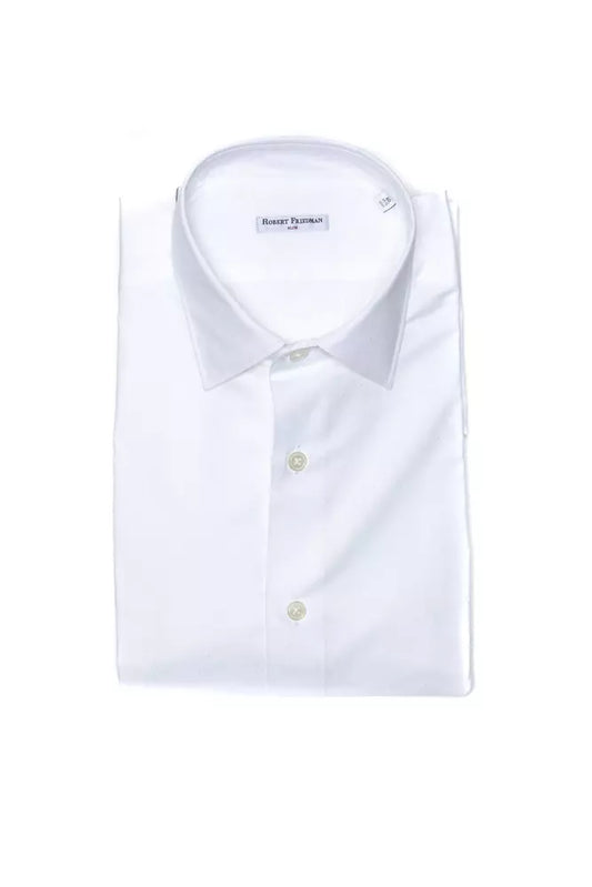 Robert Friedman White Cotton Men's Shirt