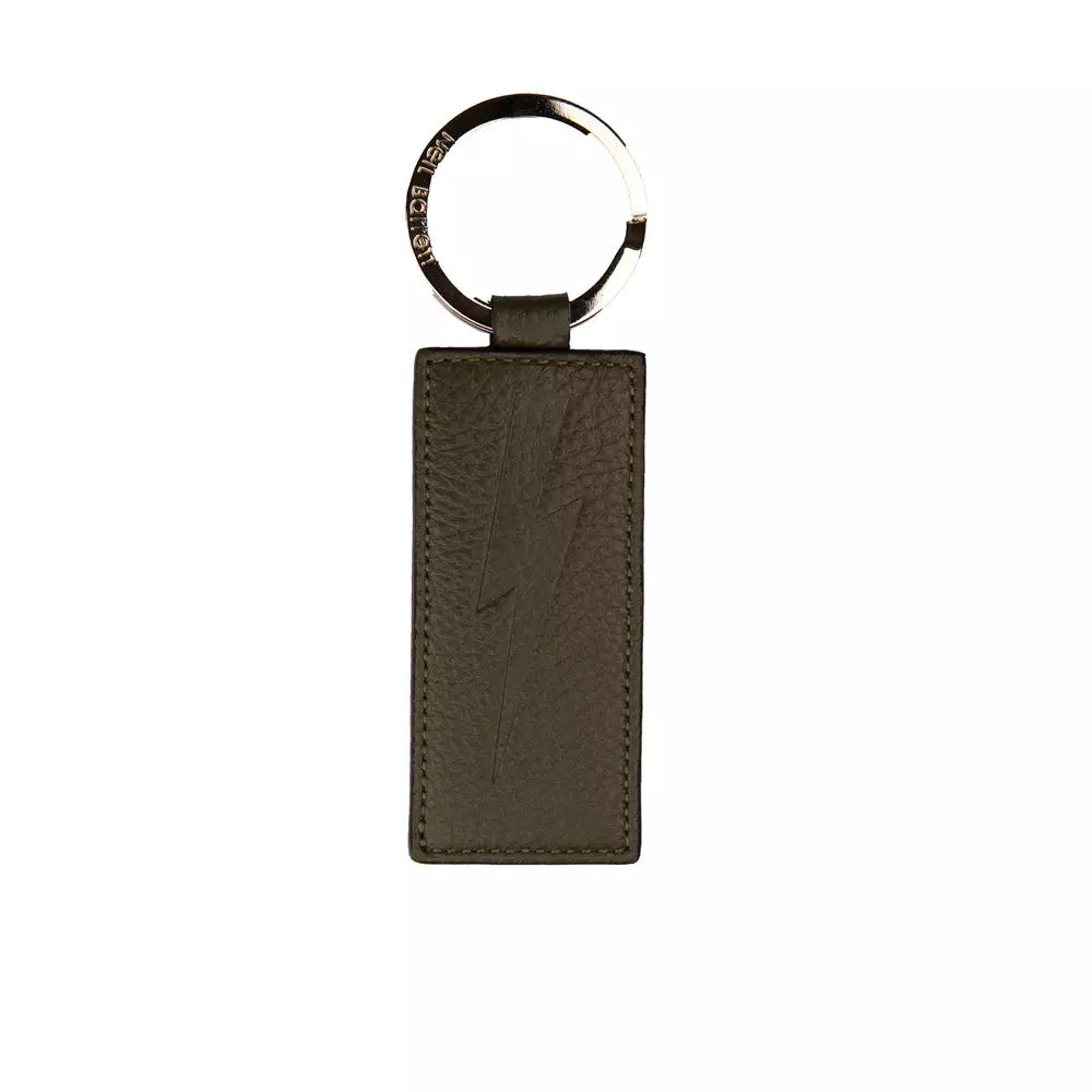 Neil Barrett Green Leather Men Keychain - KALAJ