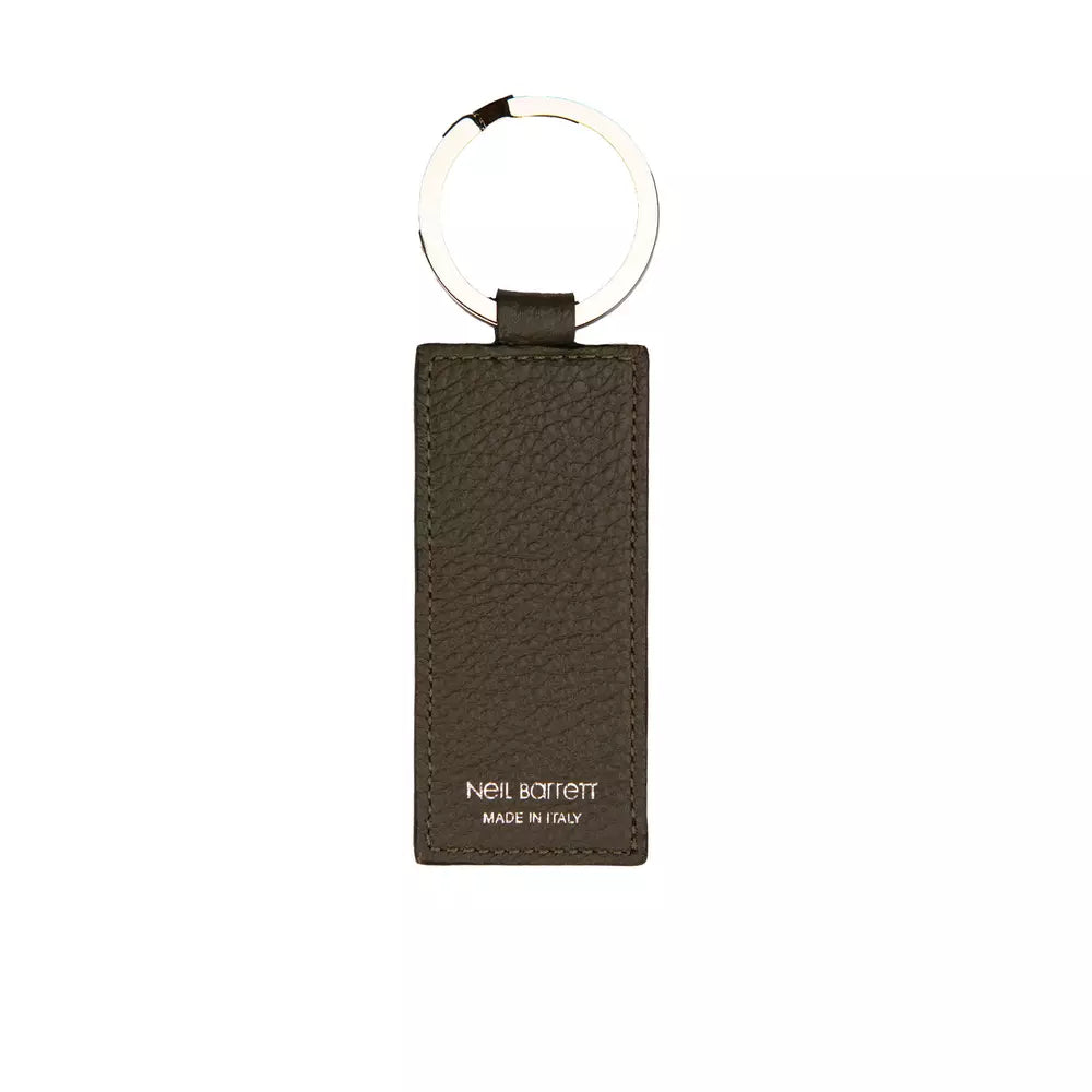 Neil Barrett Green Leather Men Keychain - KALAJ