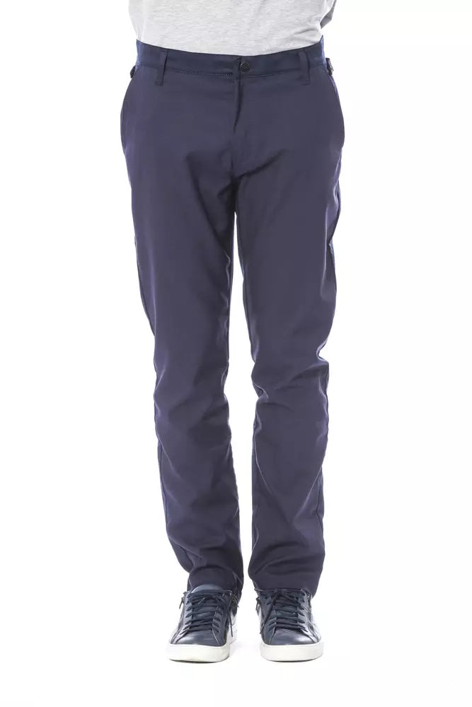 Verri Blue Polyester Men's Pant