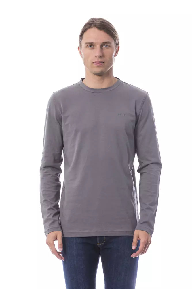 Verri Gray Cotton Men T-Shirt