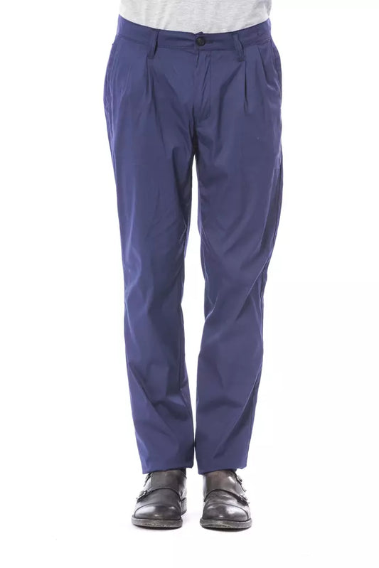 Verri Blue Cotton Men Chino Pant