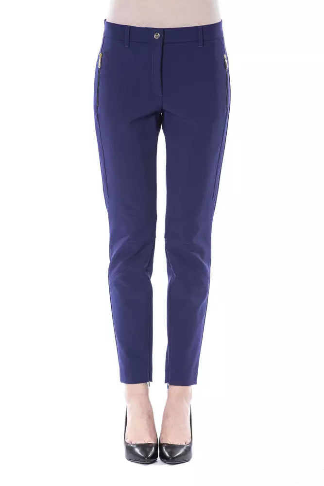 BYBLOS Blue Polyester Pant