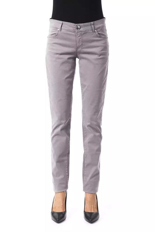 BYBLOS Gray Cotton Women Pants