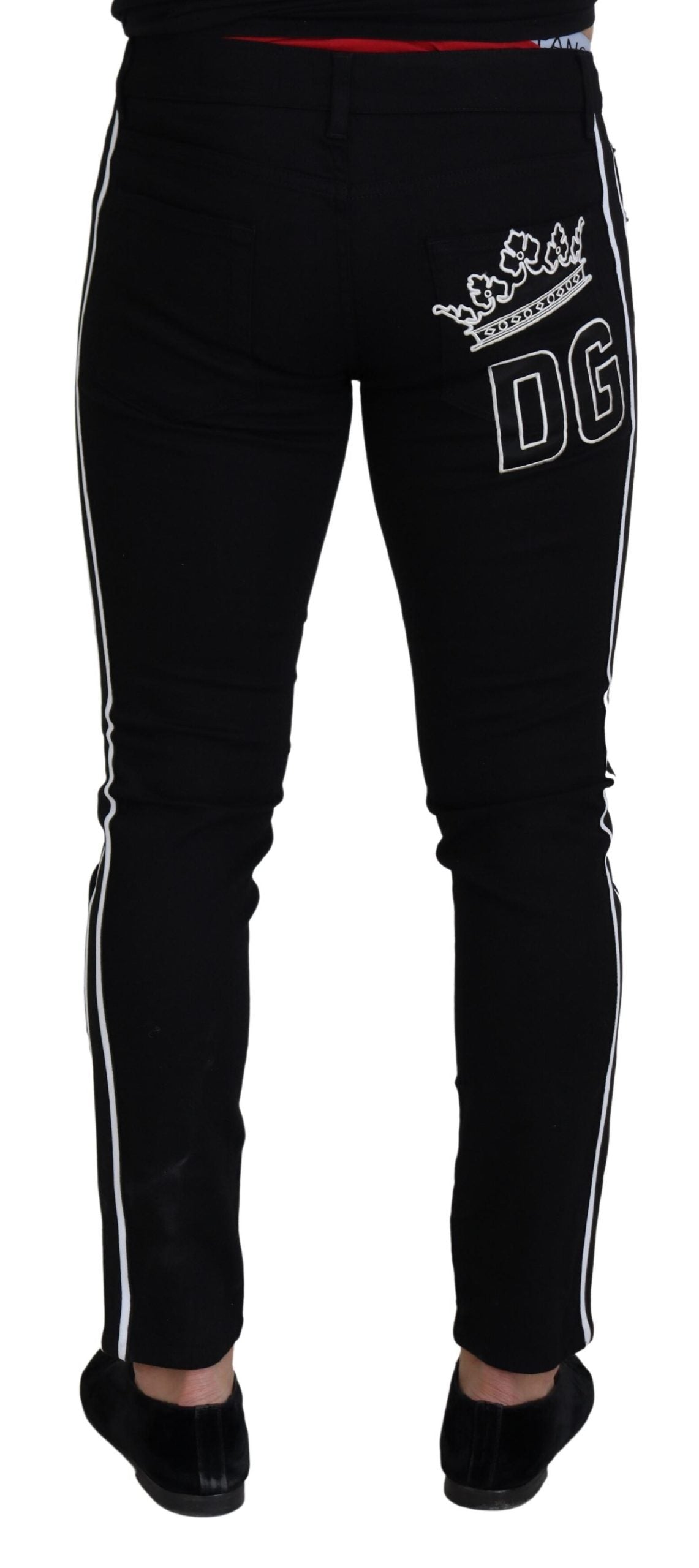 Dolce & Gabbana Elegant Black Slim Fit Denim Pants