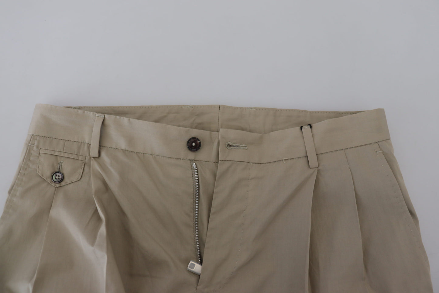 Dolce & Gabbana Stunning Beige Italian Cotton Trousers