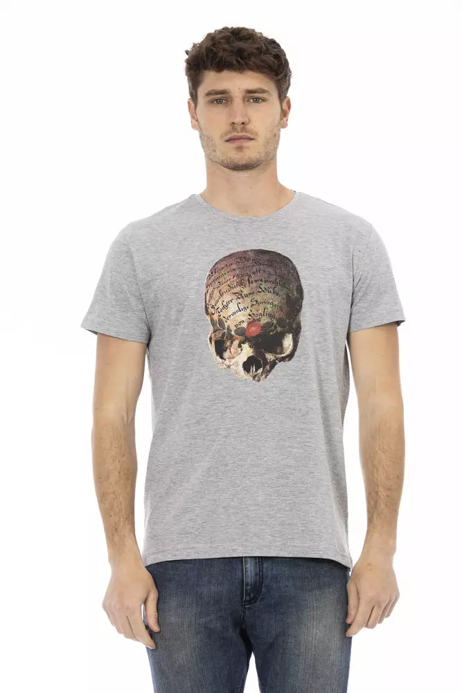 Trussardi Action Gray Cotton Men T-Shirt