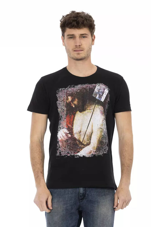 Trussardi Action Black Cotton Men T-Shirt