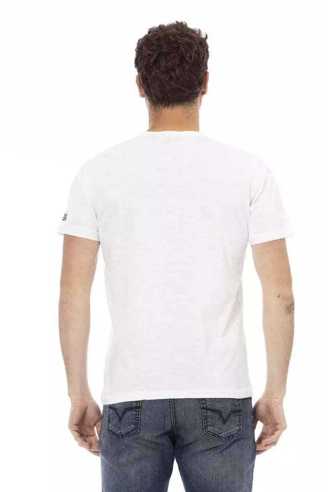 Trussardi Action White Cotton Men T-Shirt