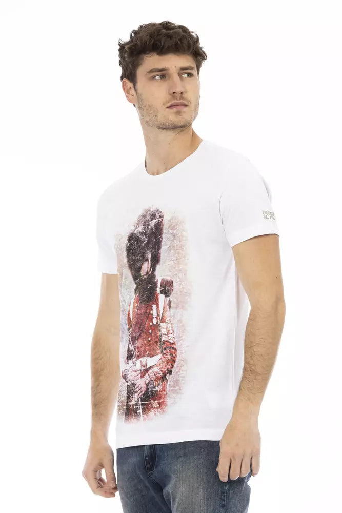 Trussardi Action White Cotton Men T-Shirt