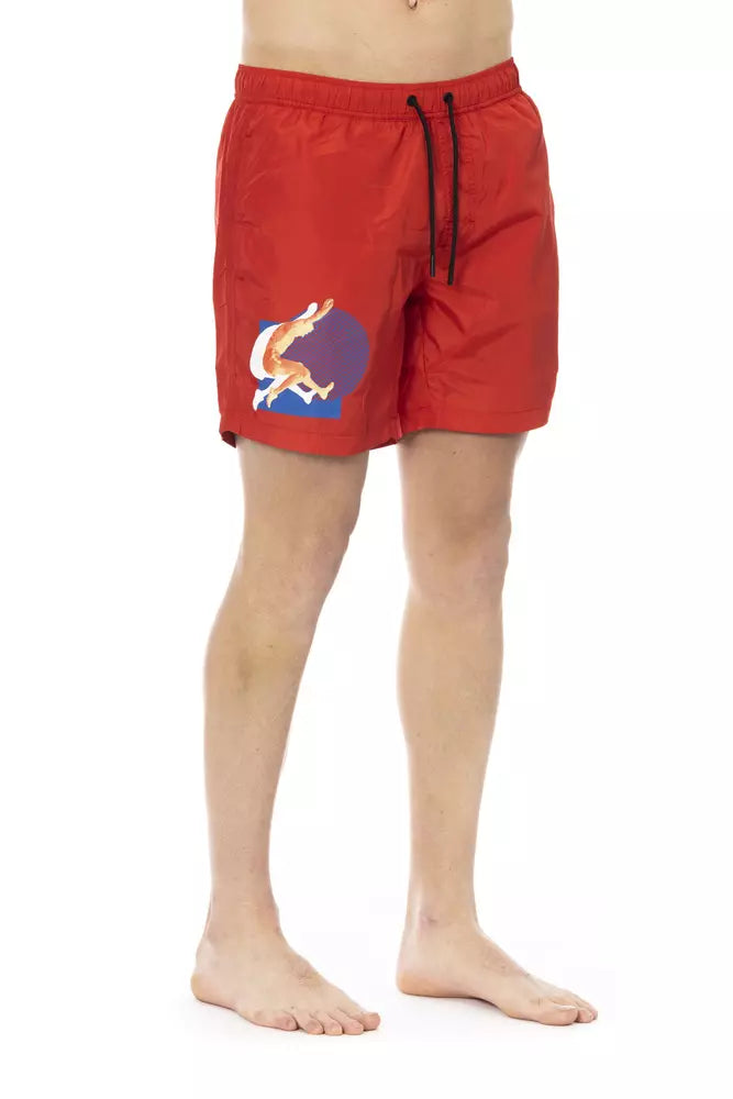 Bikkembergs Red Polyester Men's Swim Short