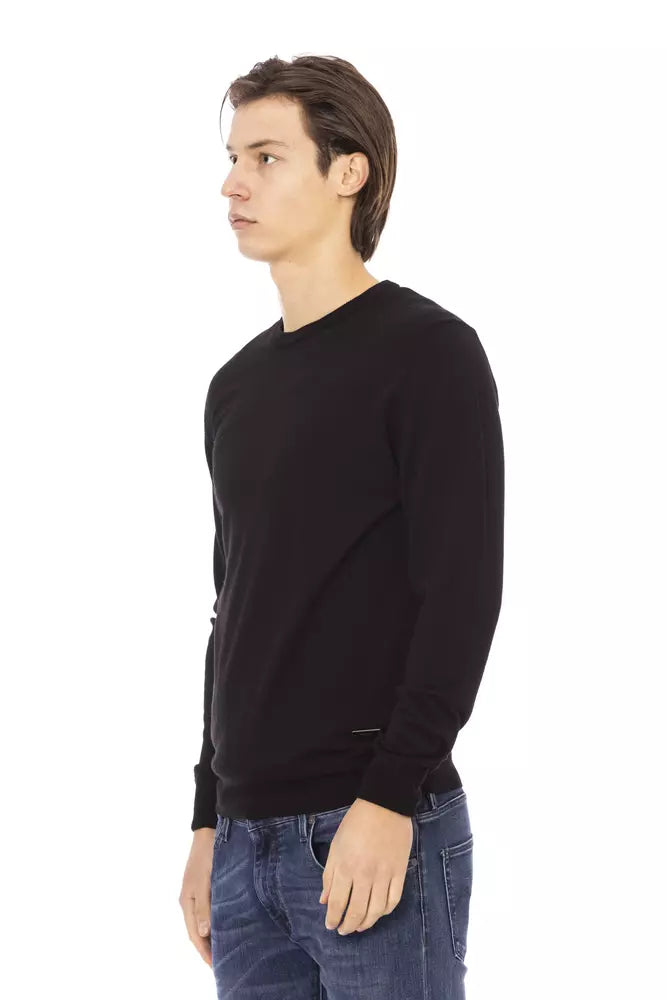 Baldinini Trend Black Fabric Men Sweater