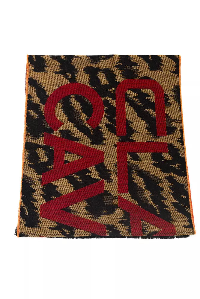 Cavalli Class Brown Wool Men Scarf - KALAJ