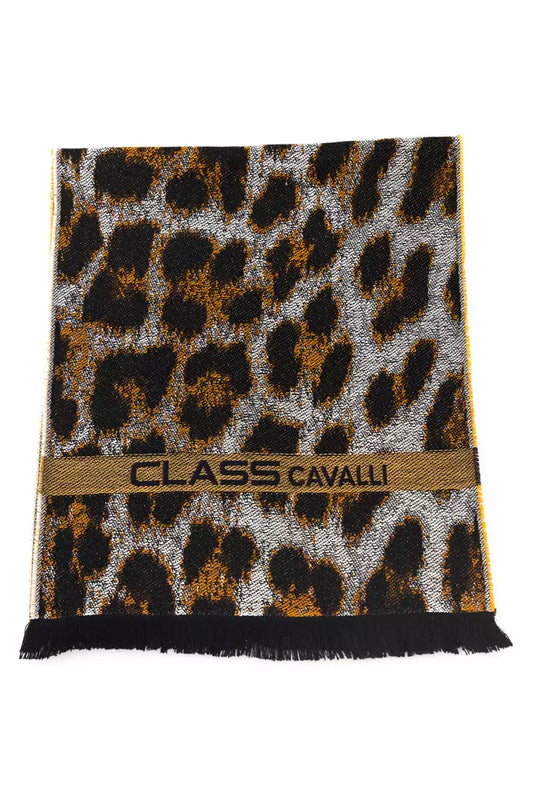 Cavalli Class Brown Wool Men Scarf - KALAJ