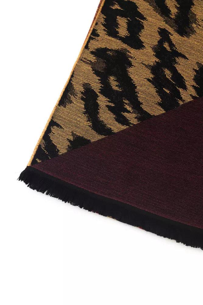 Cavalli Class Brown Wool Men Scarf - KALAJ