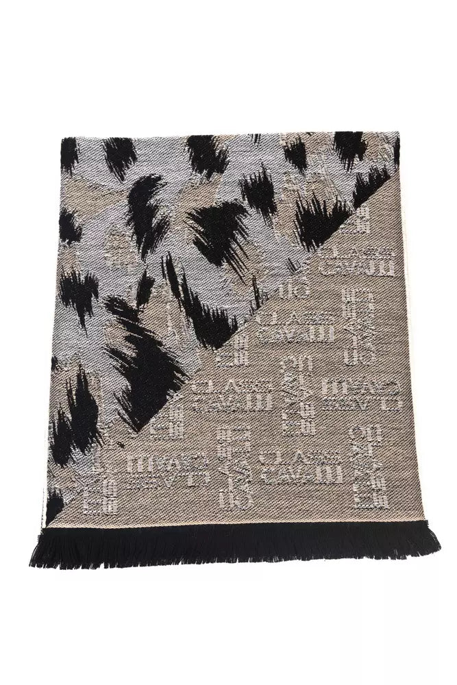 Cavalli Class Beige Wool Men Scarf - KALAJ