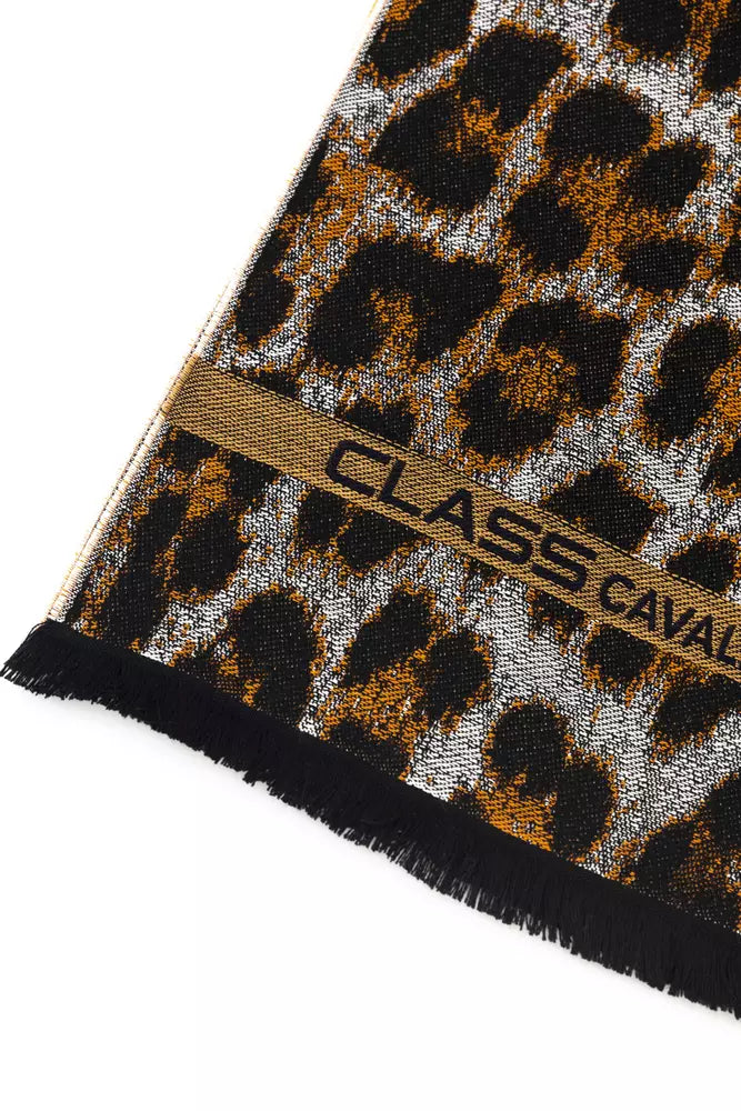 Cavalli Class Brown Wool Men Scarf - KALAJ