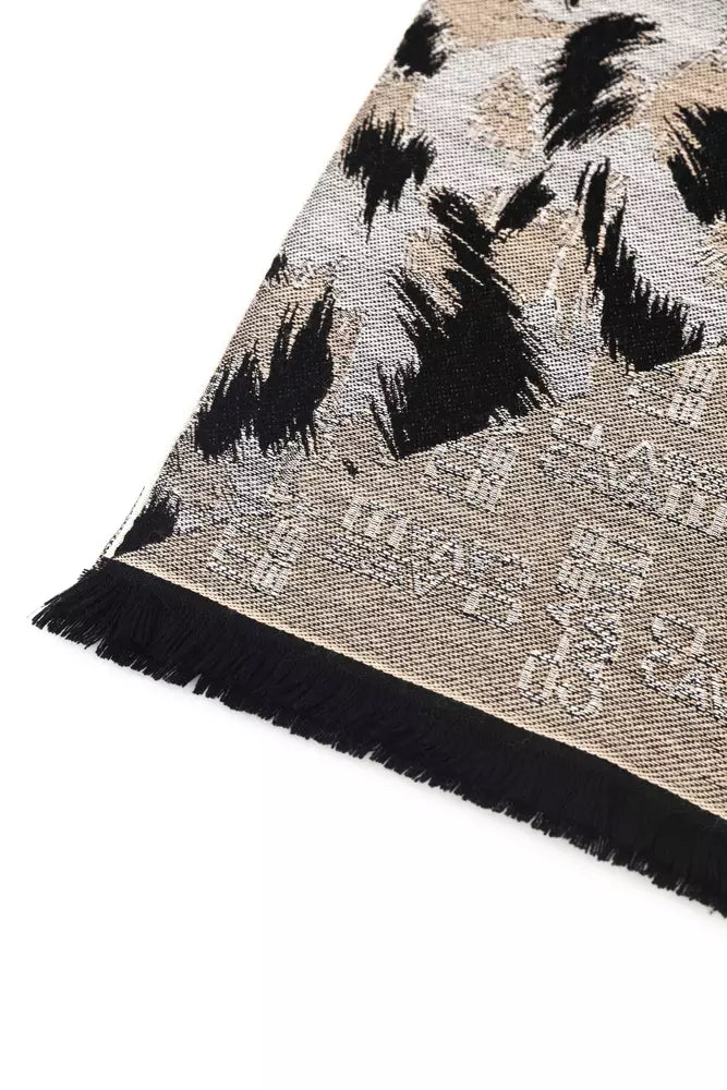 Cavalli Class Beige Wool Men Scarf - KALAJ