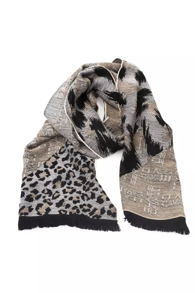 Cavalli Class Beige Wool Men Scarf - KALAJ