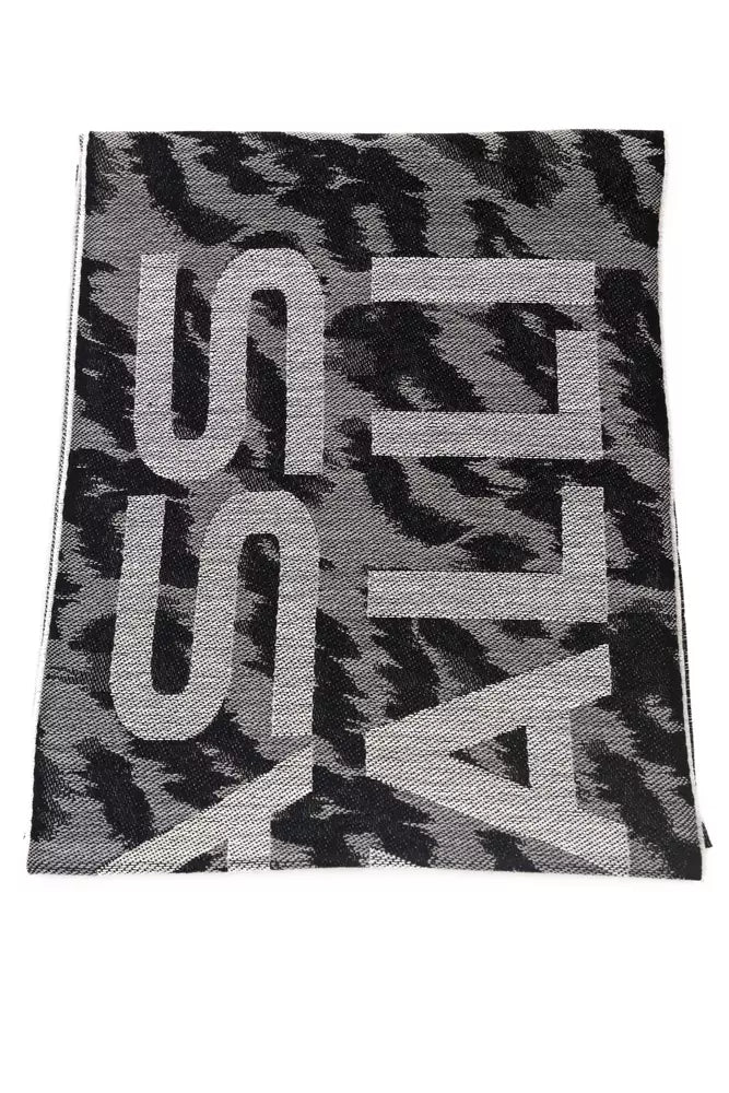 Cavalli Class Gray Wool Men Scarf - KALAJ