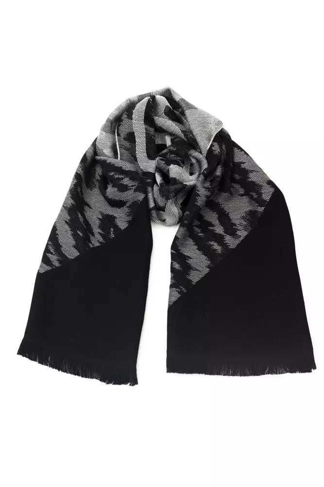 Cavalli Class Gray Wool Men Scarf - KALAJ