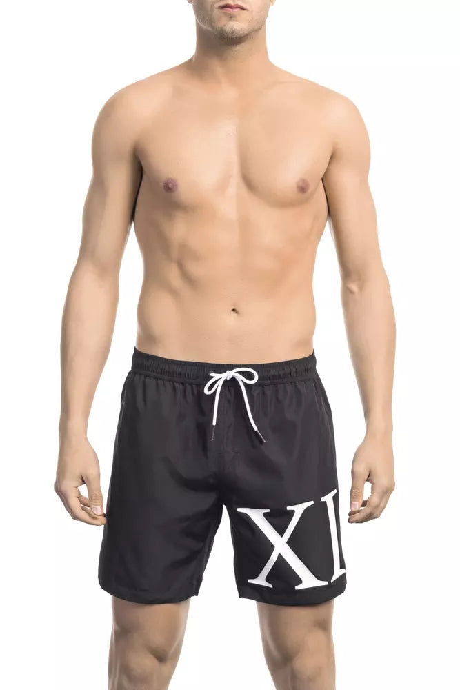 Bikkembergs Black Polyester Men Swim Shorts