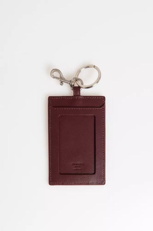 Trussardi Brown Leather Men Keychain - KALAJ