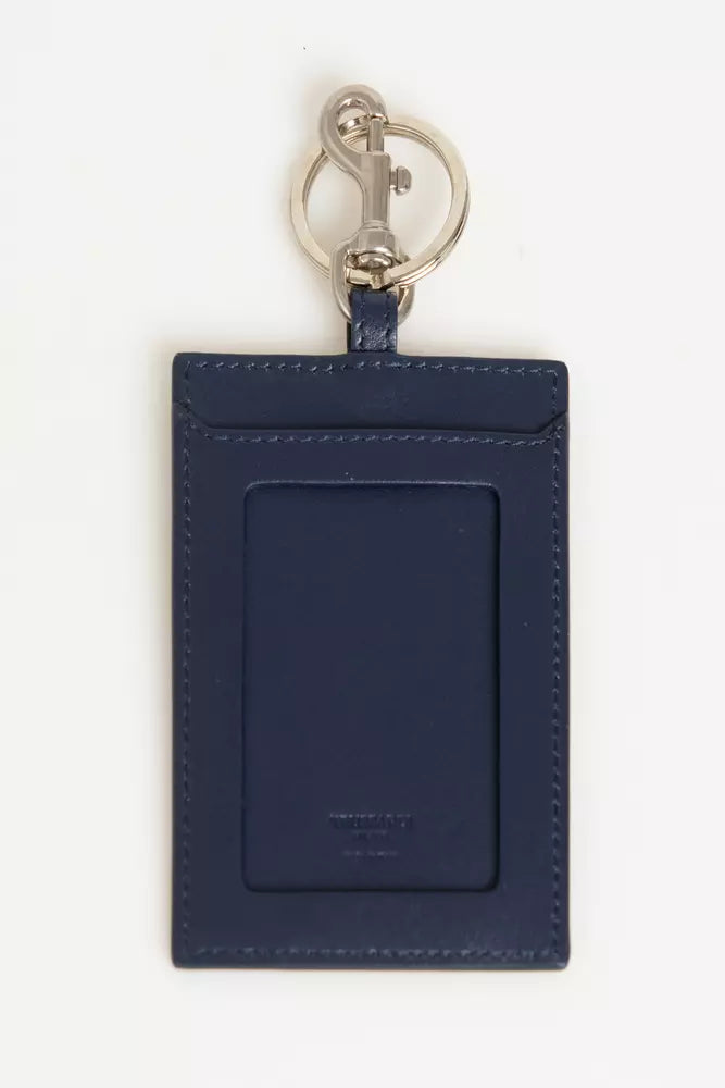 Trussardi Blue Leather Men Keychain - KALAJ