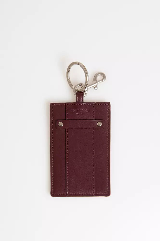 Trussardi Brown Leather Men Keychain - KALAJ