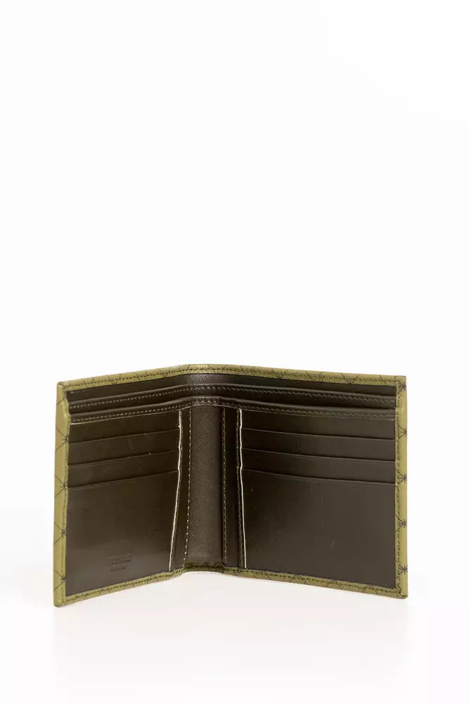 Trussardi Green Leather Men Wallet - KALAJ