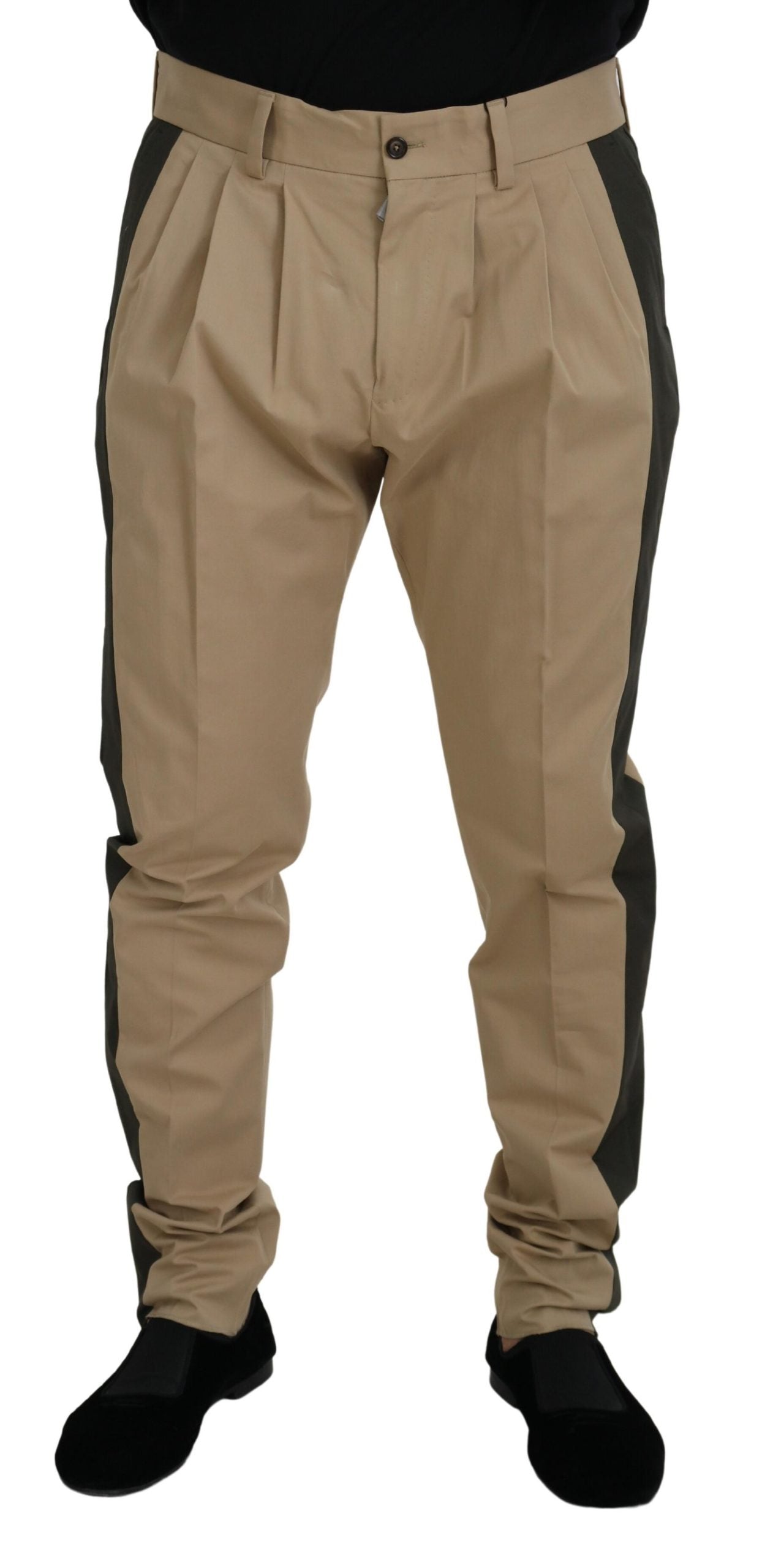 Dolce & Gabbana Elegant Bi-Color Cotton Stretch Pants