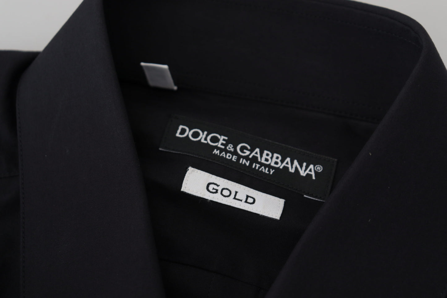 Dolce & Gabbana Elegant Slim Fit Black Cotton Dress Shirt