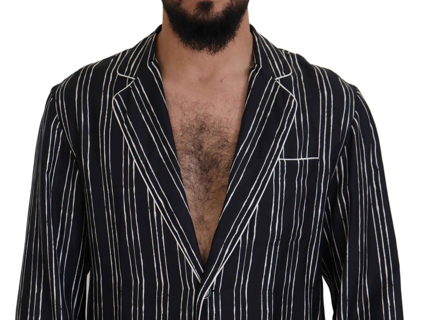 Dolce & Gabbana Elegant Silk Pajama Top Lounge Jacket