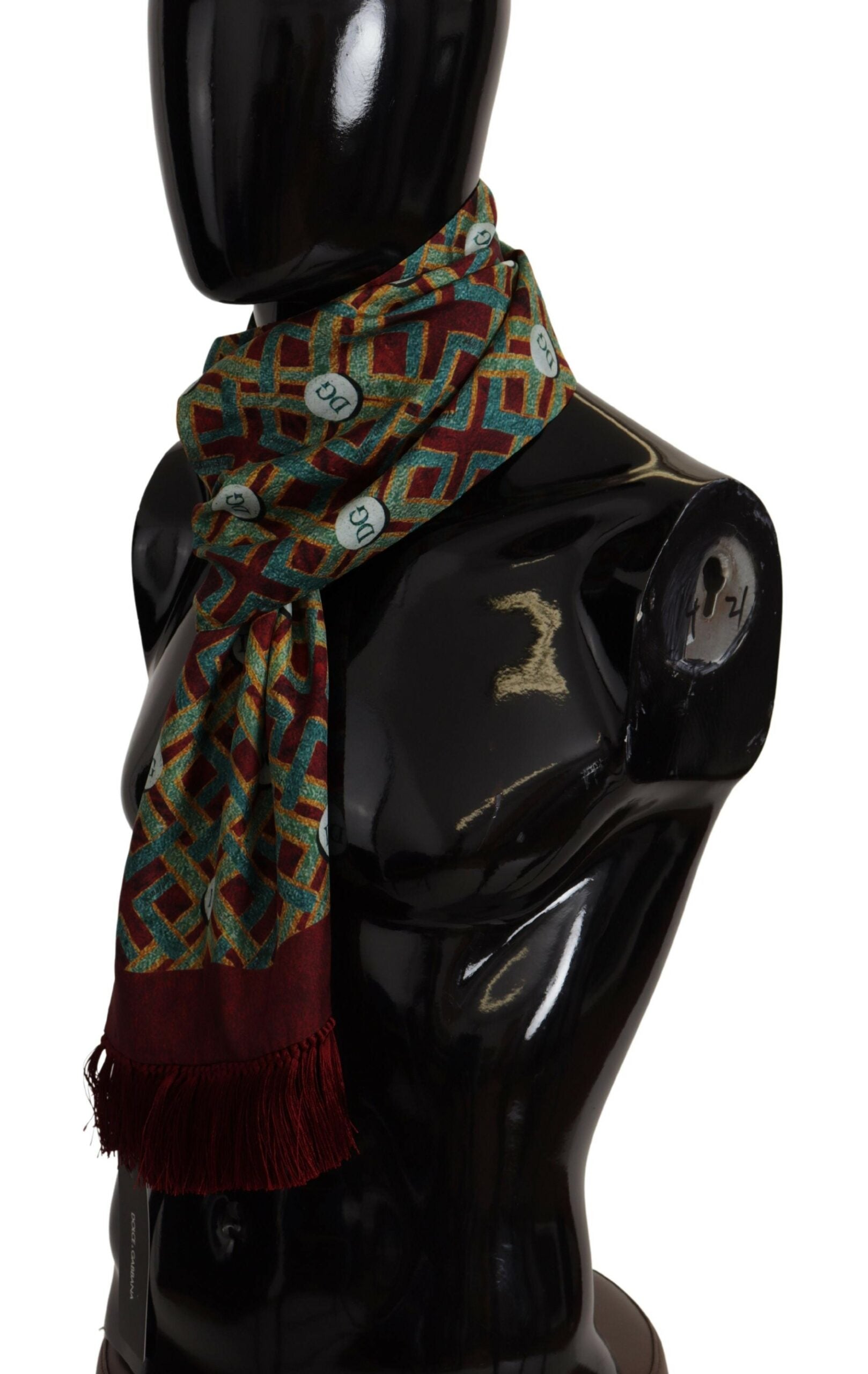 Dolce & Gabbana Elegant Multicolor Silk Men's Scarf Wrap - KALAJ