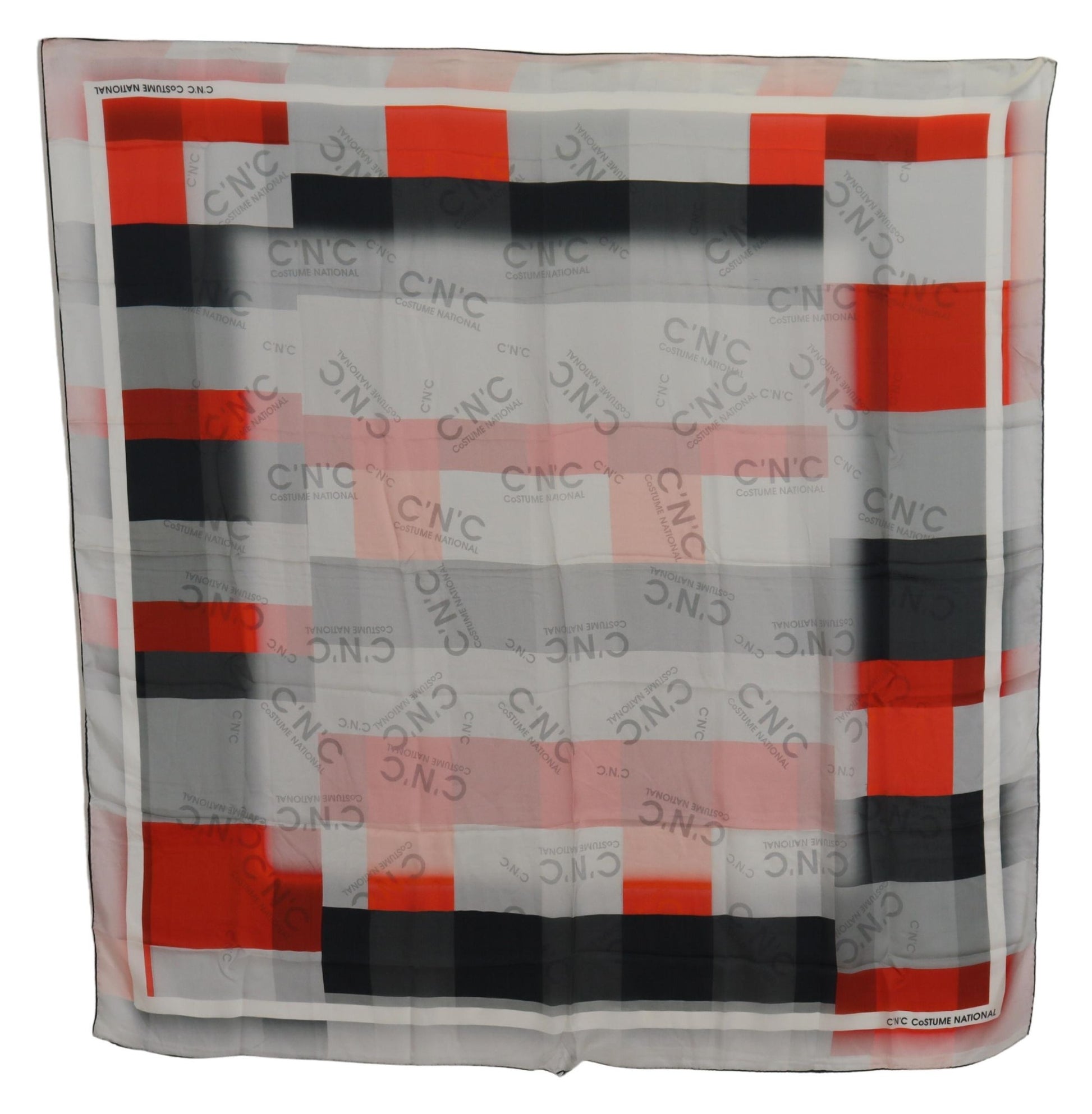 Costume National Elegant Checkered Silk Scarf - KALAJ