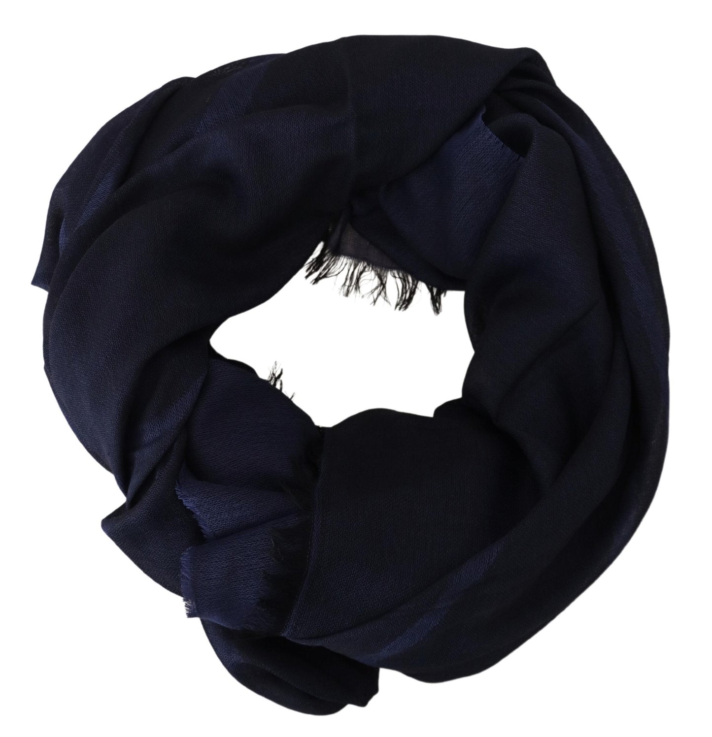 GF Ferre Elegant Fringed Wool Blend Scarf - KALAJ