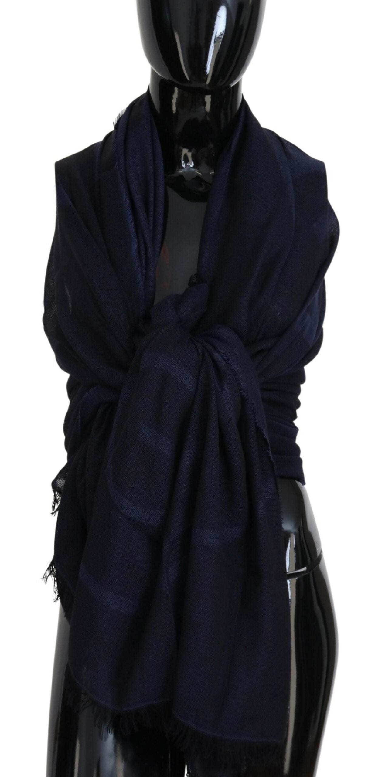 GF Ferre Elegant Fringed Wool Blend Scarf - KALAJ